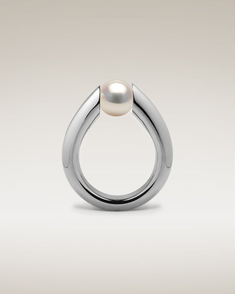 Pearl Tension Set Rings