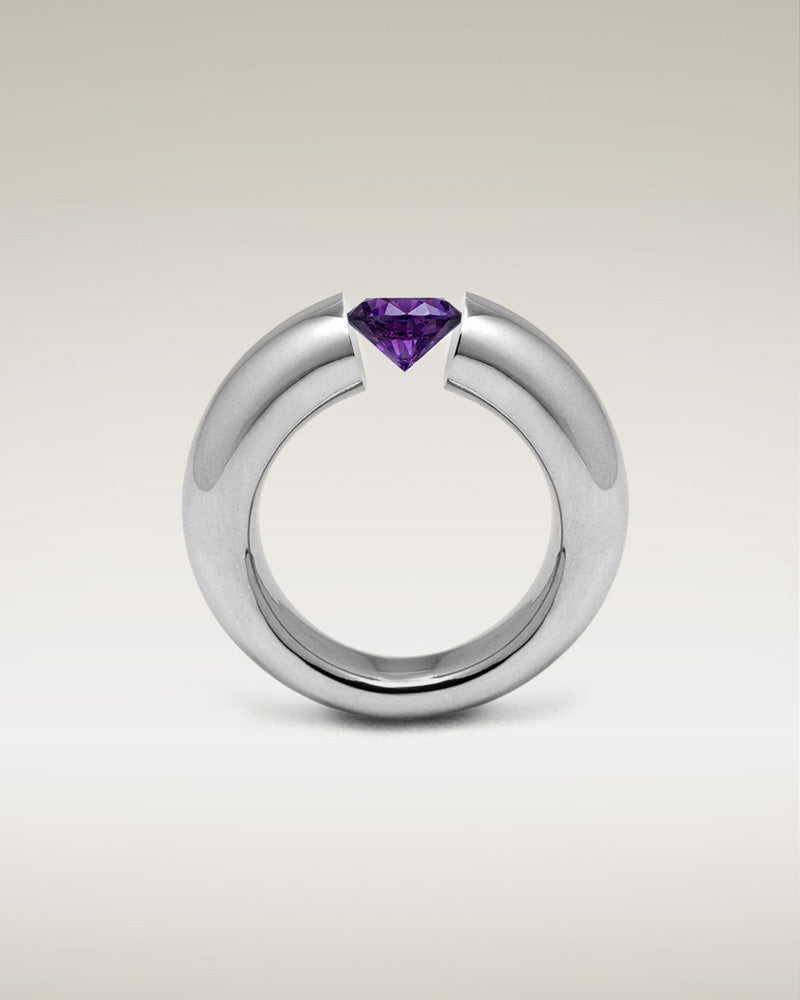 Colored Gemstone Tension Set Rings