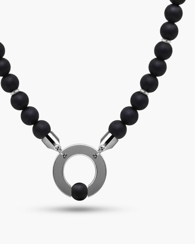 taormina-abbracci-beads-necklace-stainless-steel-obsidian-6mm-center-detail