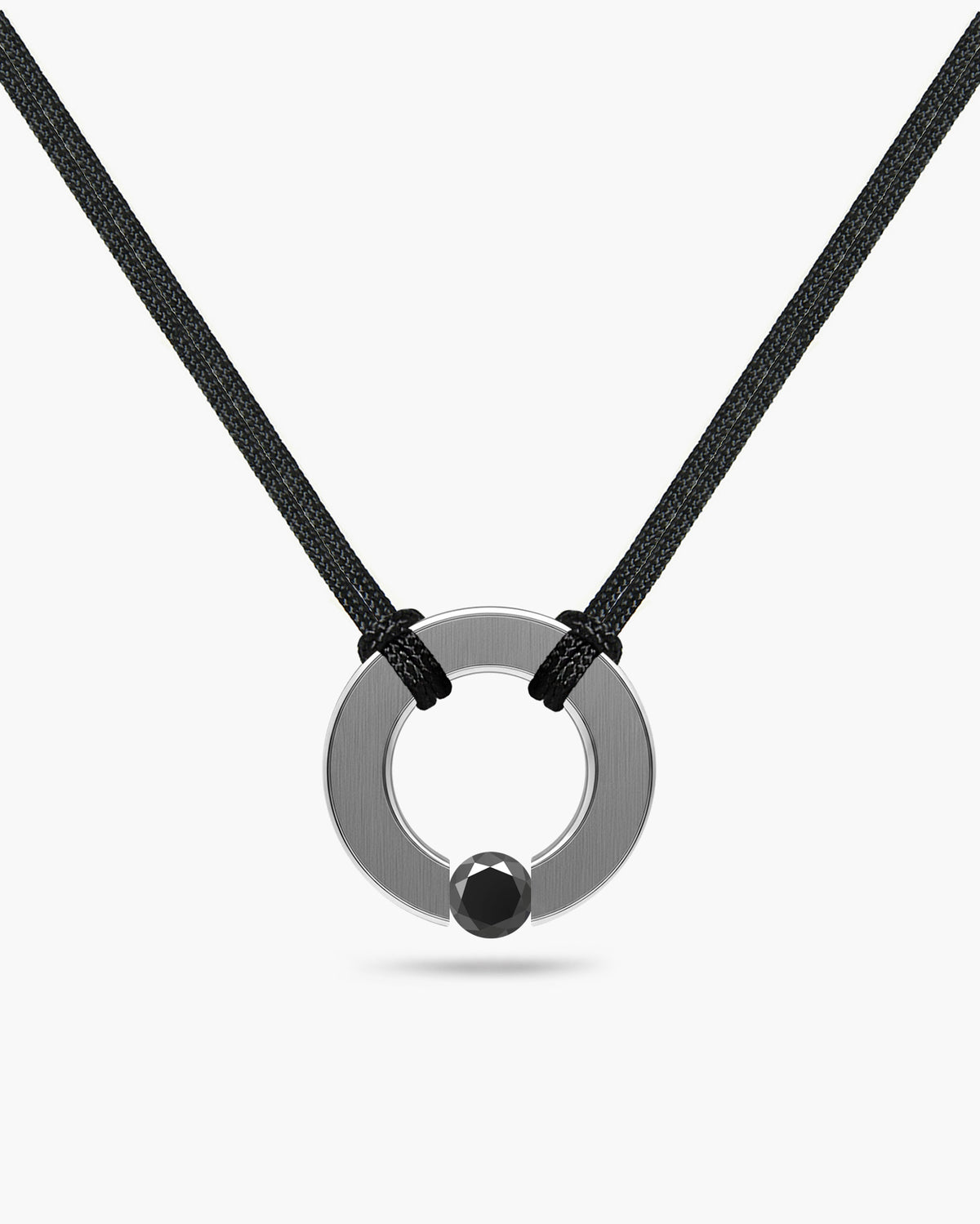 taormina-abbracci-double-cord-necklace-stainless-steel-center-ring-tension-set-black-onyx