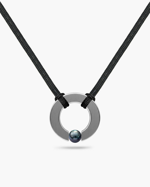 taormina-abbracci-double-cord-necklace-stainless-steel-center-ring-tension-set-black-pearl