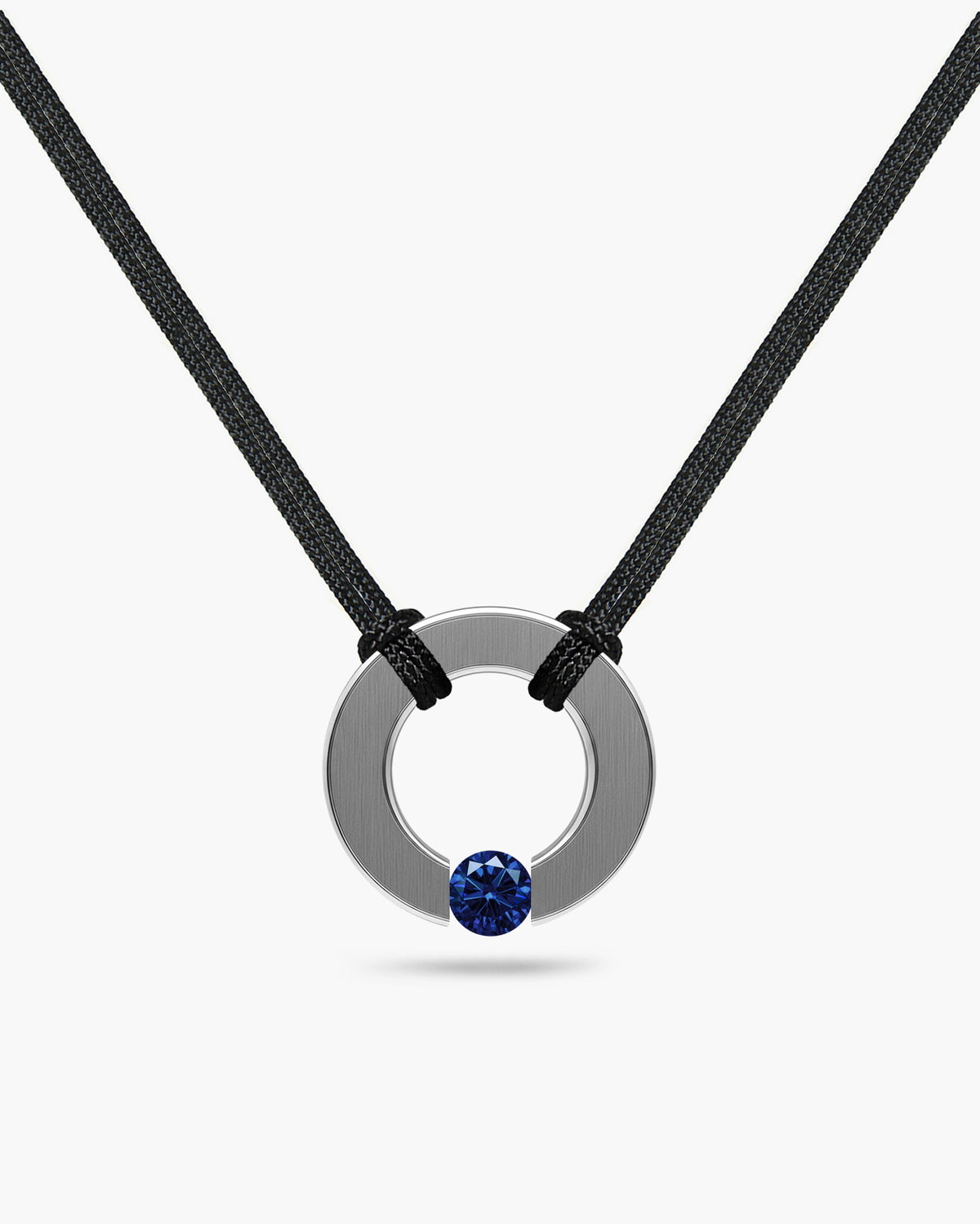 taormina-abbracci-double-cord-necklace-stainless-steel-center-ring-tension-set-blue-sapphire