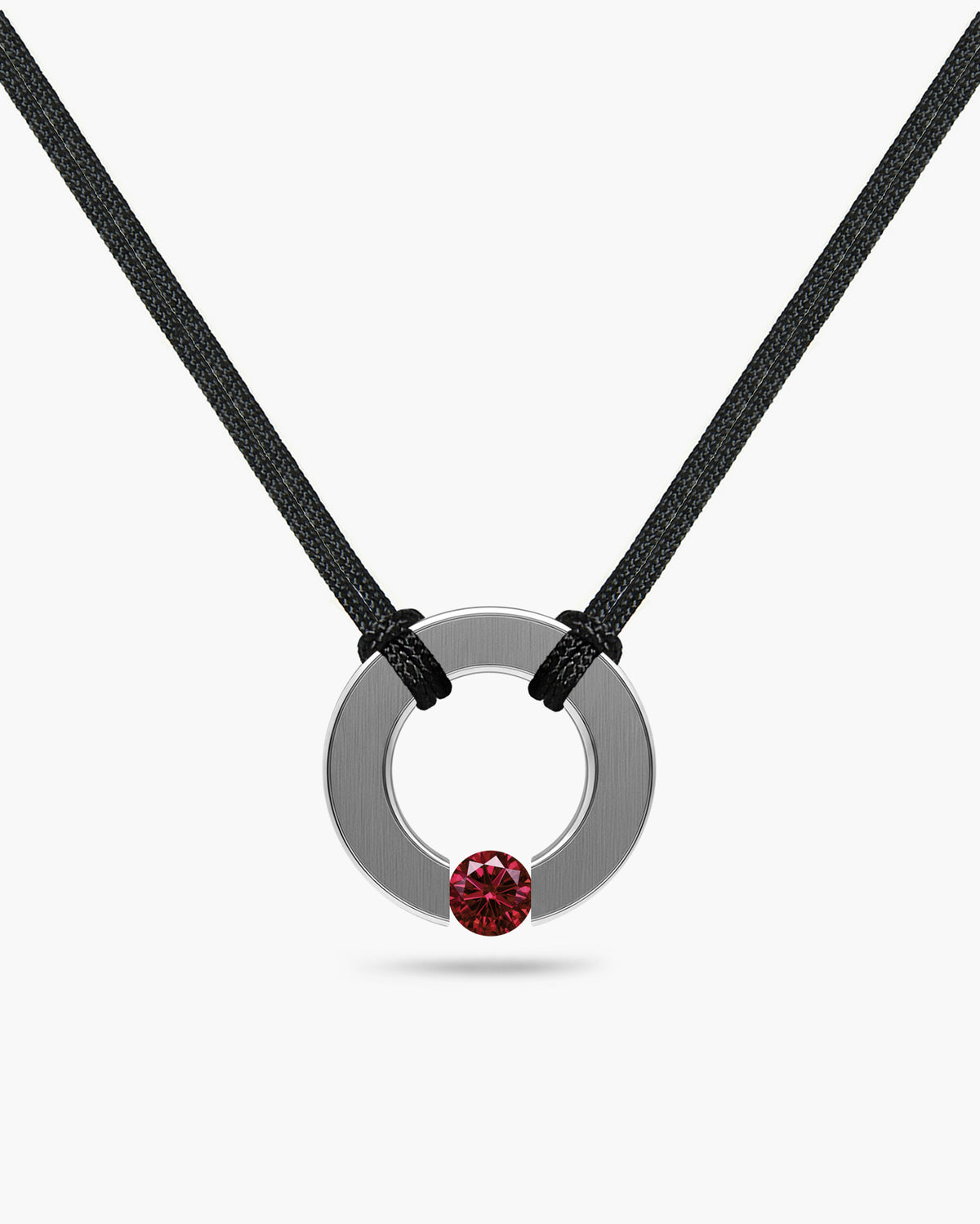 taormina-abbracci-double-cord-necklace-stainless-steel-center-ring-tension-set-garnet