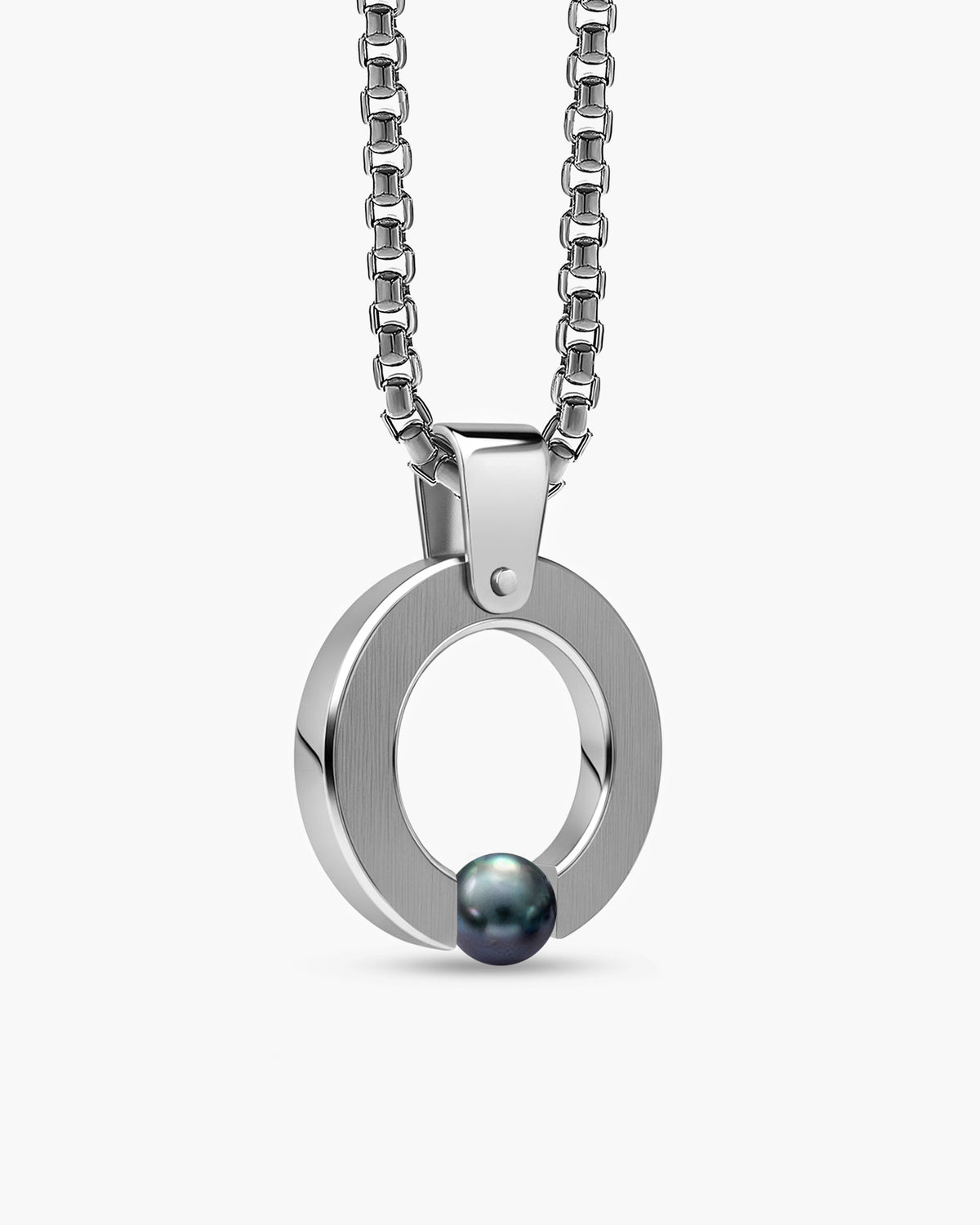 taormina-abbracci-round-pendant-stainless-steel-tension-set-black-pearl-side