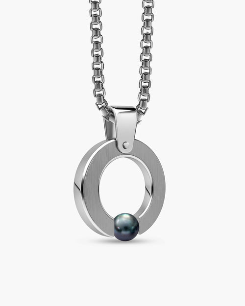taormina-abbracci-round-pendant-stainless-steel-tension-set-black-pearl-side