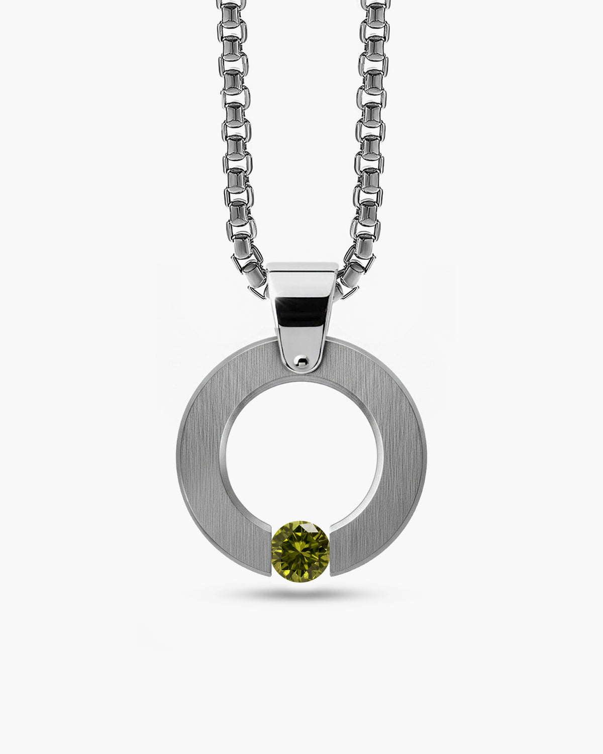 taormina-abbracci-round-pendant-stainless-steel-tension-set-peridot-front