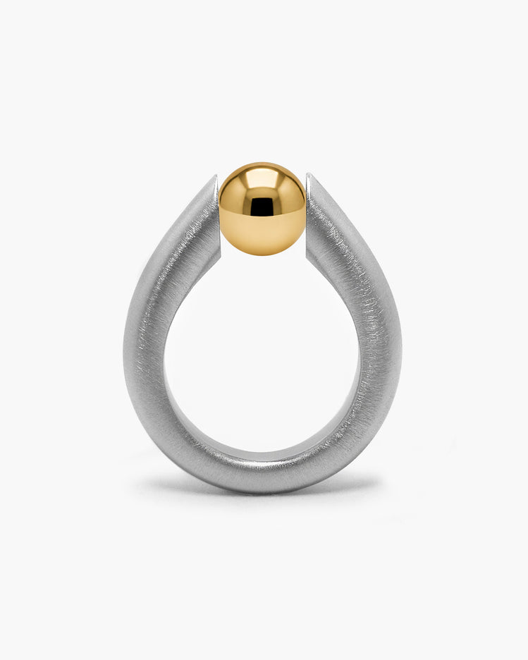 taormina-alba-tension-set-ring-gold-sphere-brushed-front