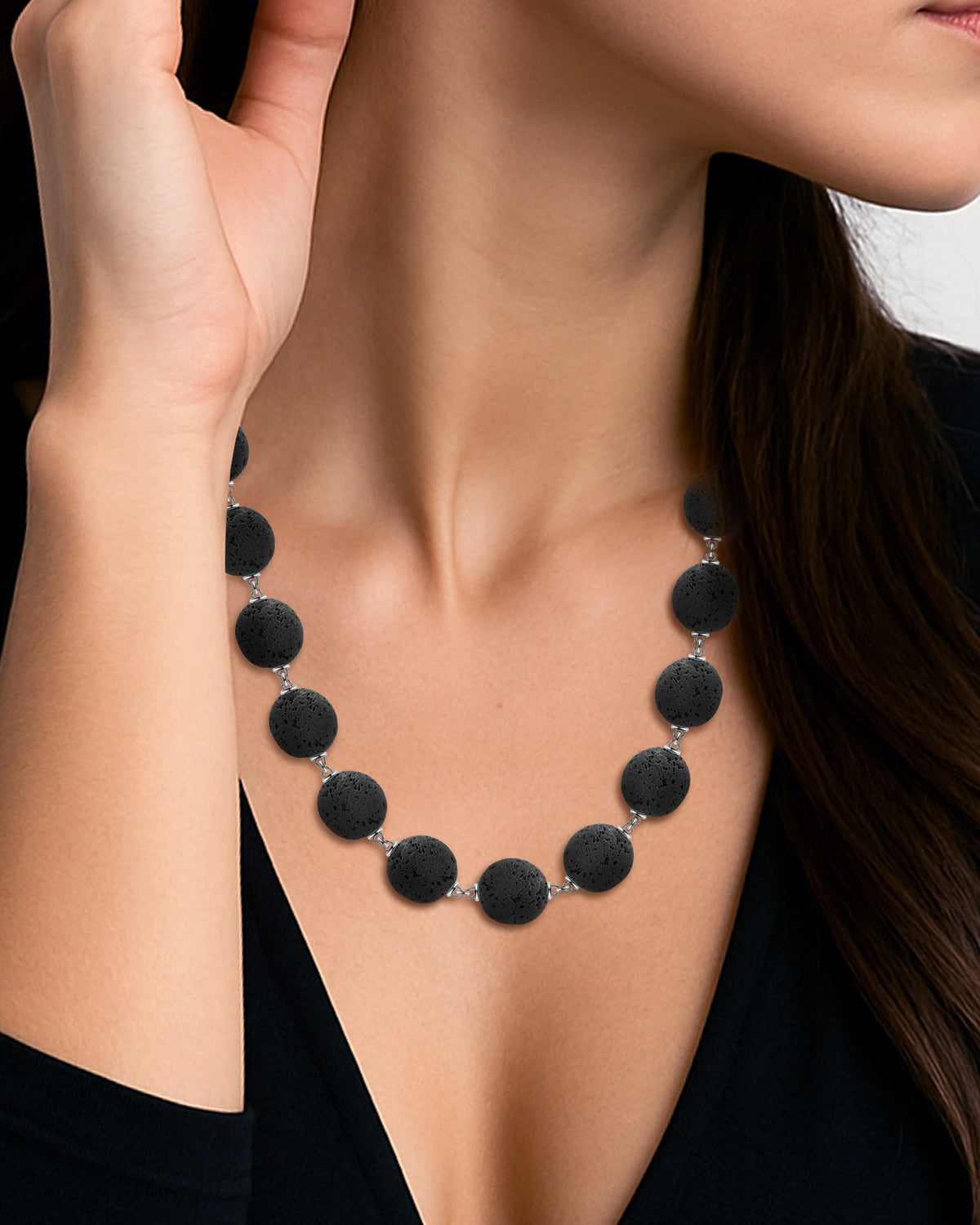 Lava Rock Beads Necklace