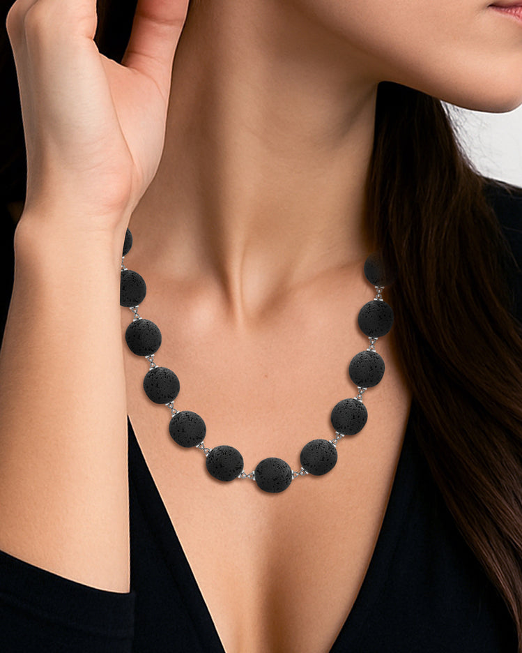 Lava Rock Beads Necklace