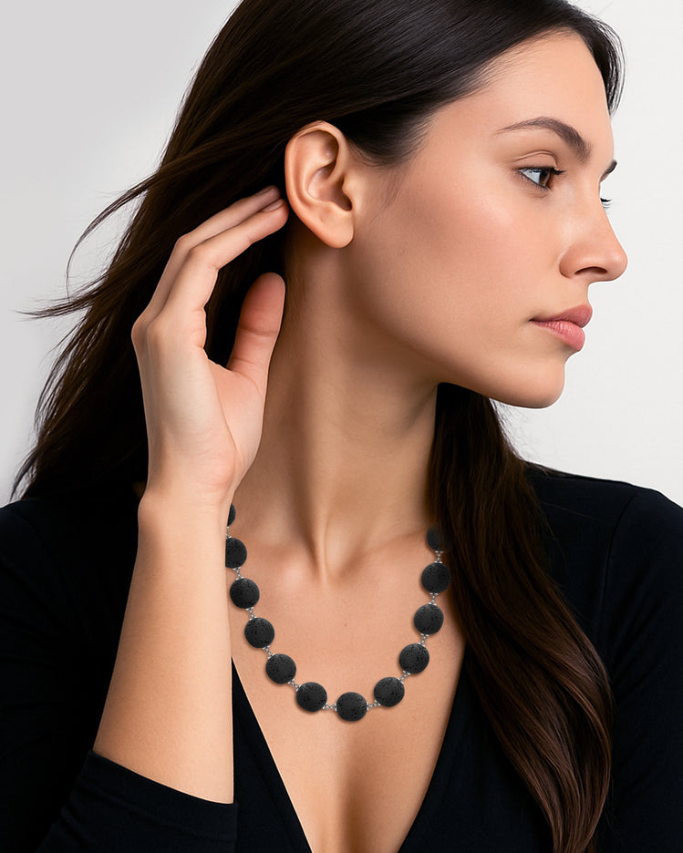Lava Rock Beads Necklace