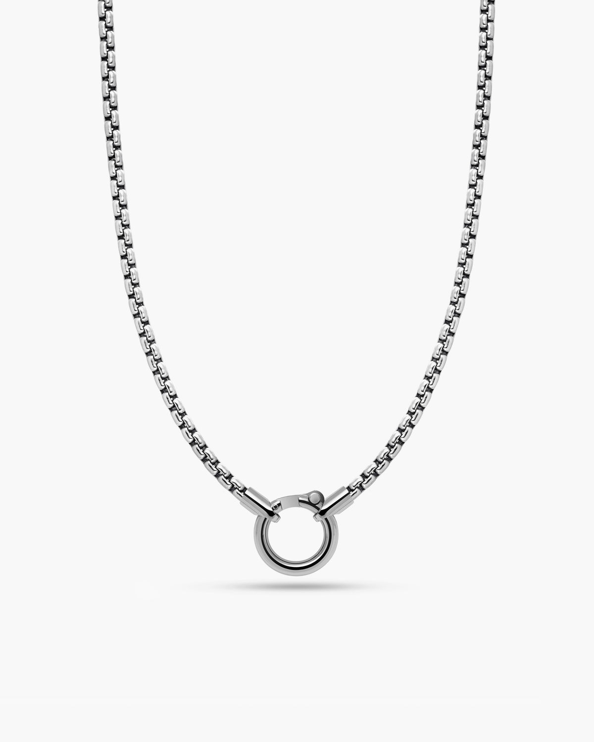 Ring Clasp Box Chain Necklace