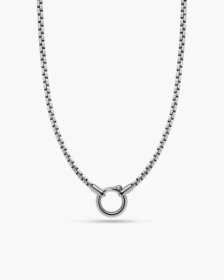Ring Clasp Box Chain Necklace