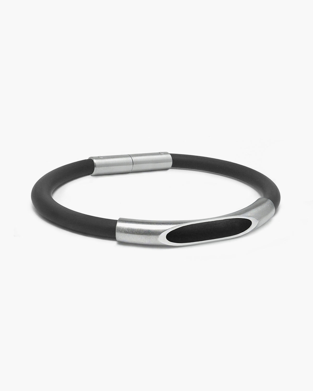 taormina-bristol-rubber-bracelet-curved-bar-brushed-5mm-side