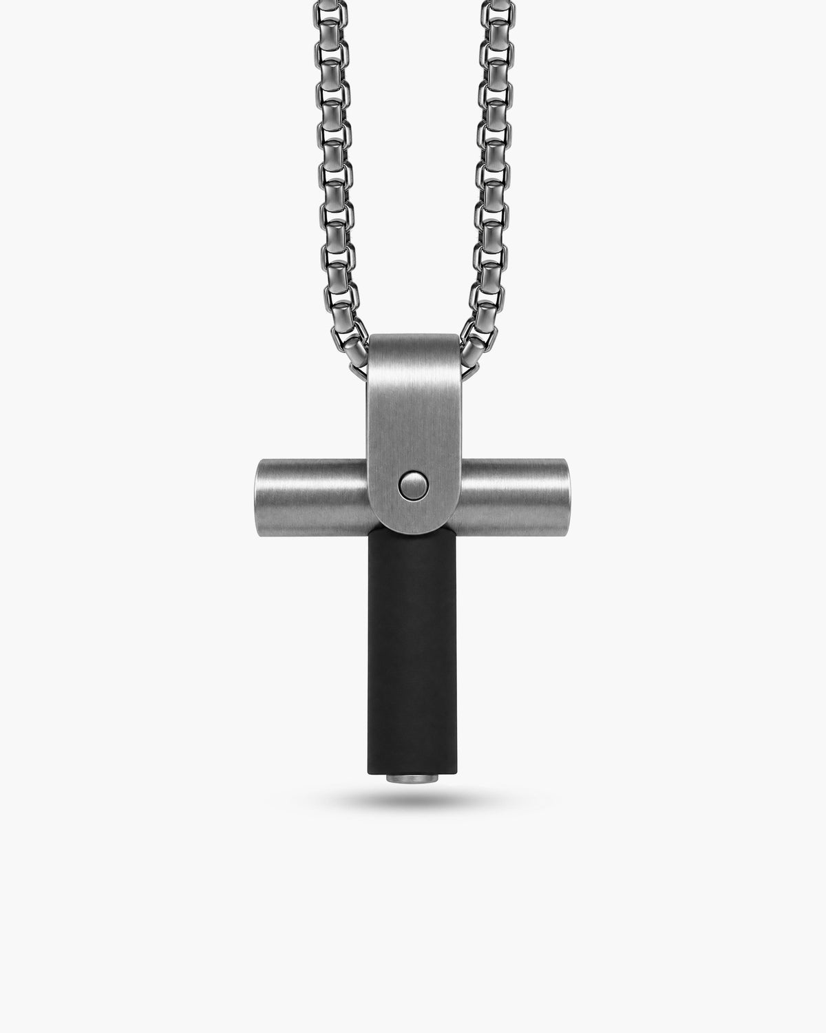 taormina-chassis-cross-pendant-stainless-steel-rubber-chain