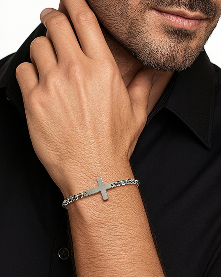 Cross Station Chain Bracelet