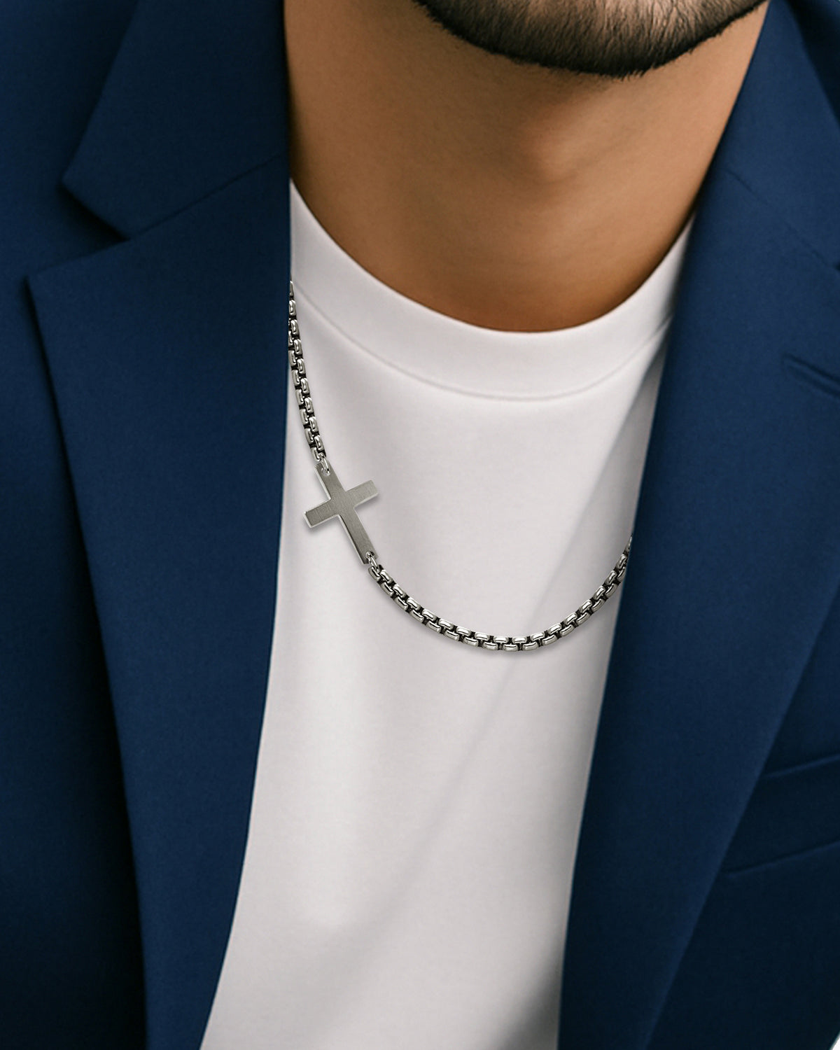 Cross Station Chain Necklace