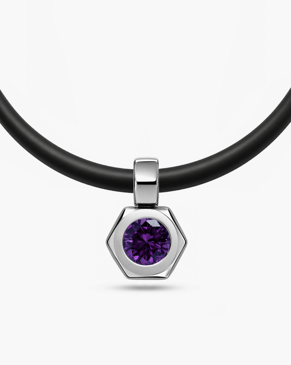 taormina-dado-colored-gemstone-pendant-rubber-stainless-steel-amethyst-front