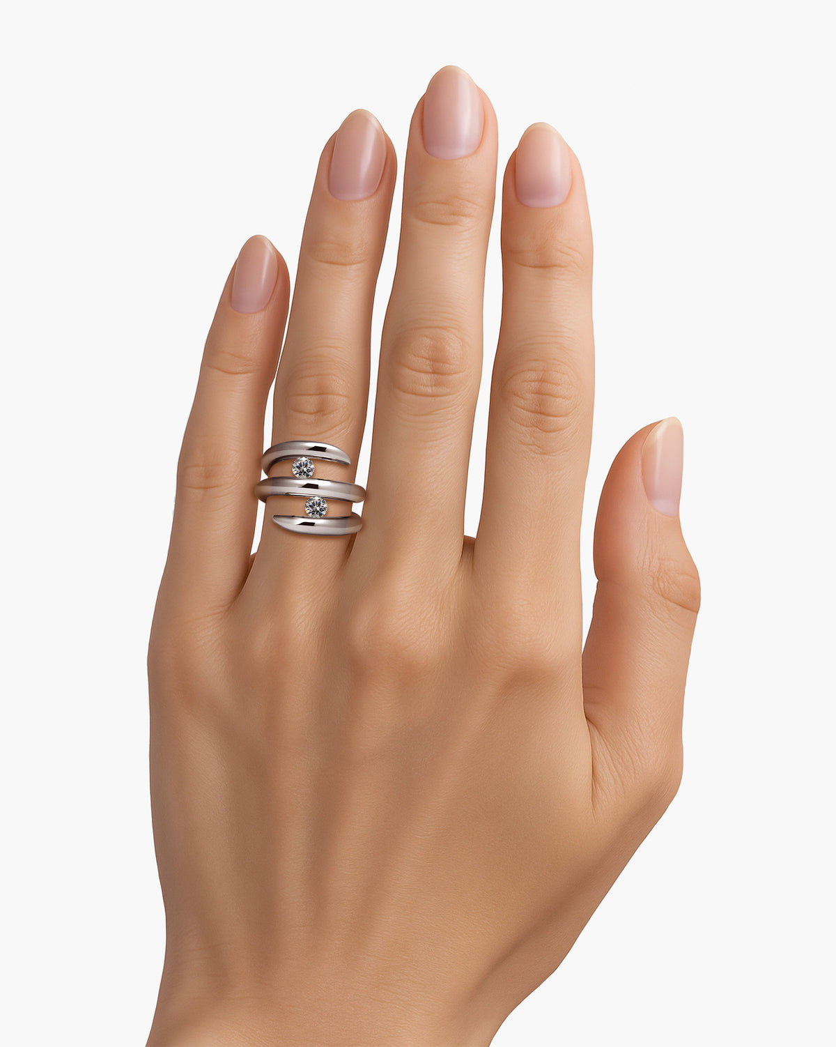 Duetto Double Bypass Tension Set Ring