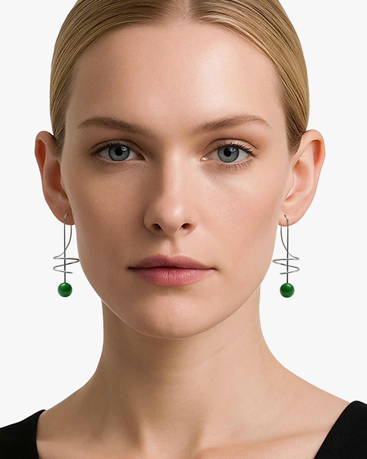 taormina-filo-music-key-design-stainless-steel-drop-wire-earrings-jade-nephrite-model