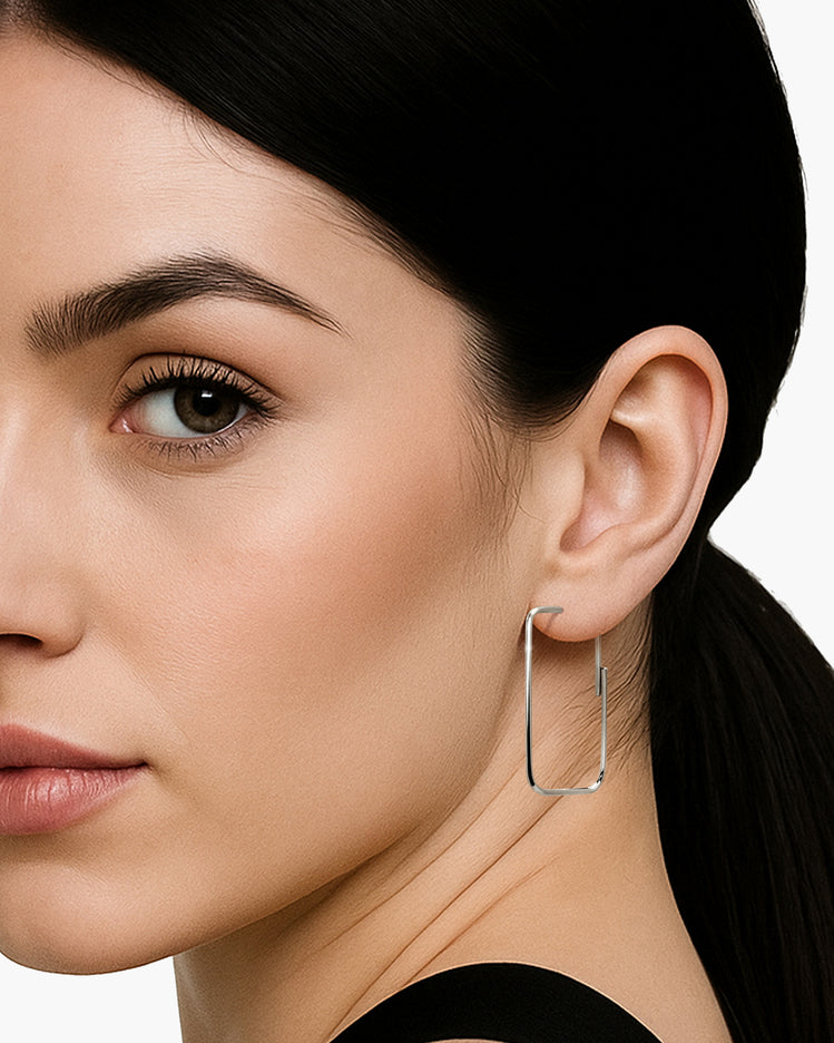 Filo Rectangular Wire Drop Earrings