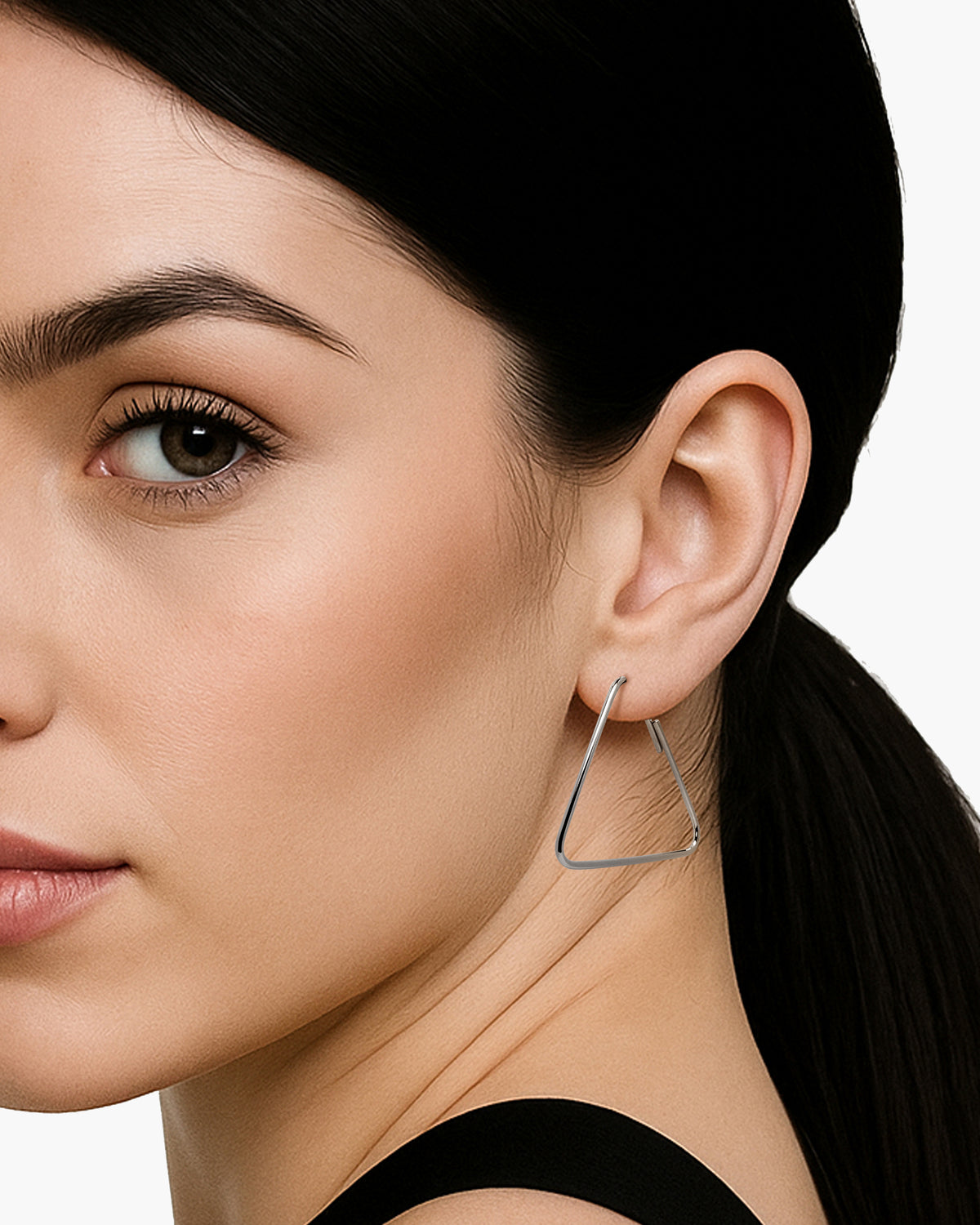 Filo Triangular Wire Drop Earrings