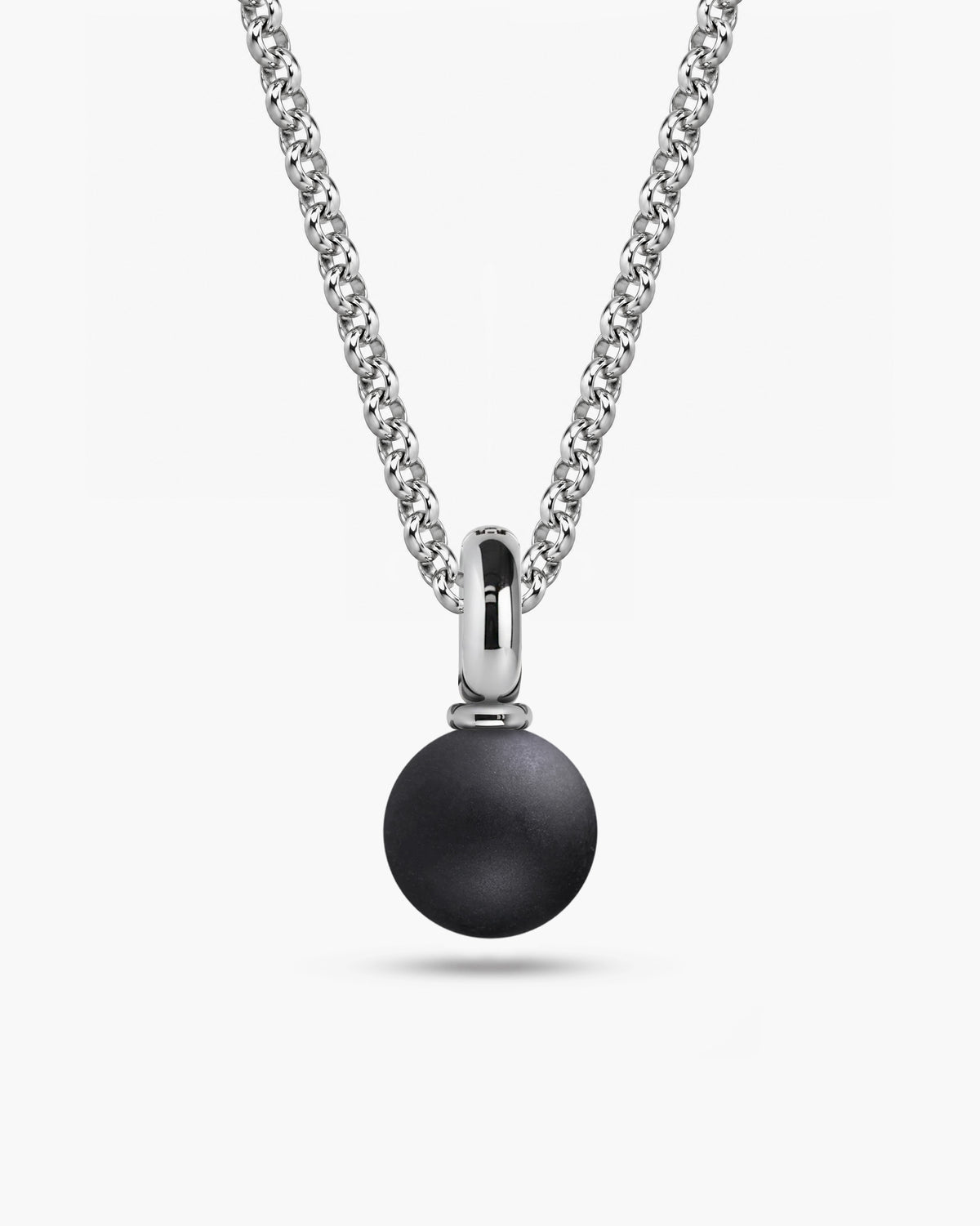 taormina-gocce-bead-pendant-stainless-steel-obsidian-front