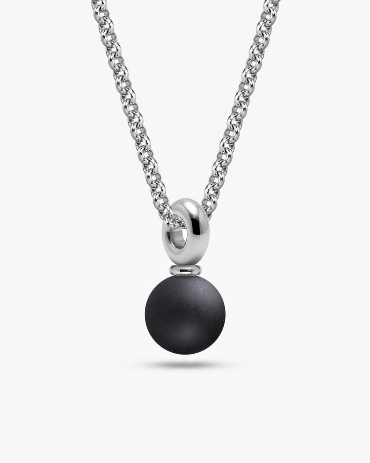 taormina-gocce-bead-pendant-stainless-steel-obsidian-side