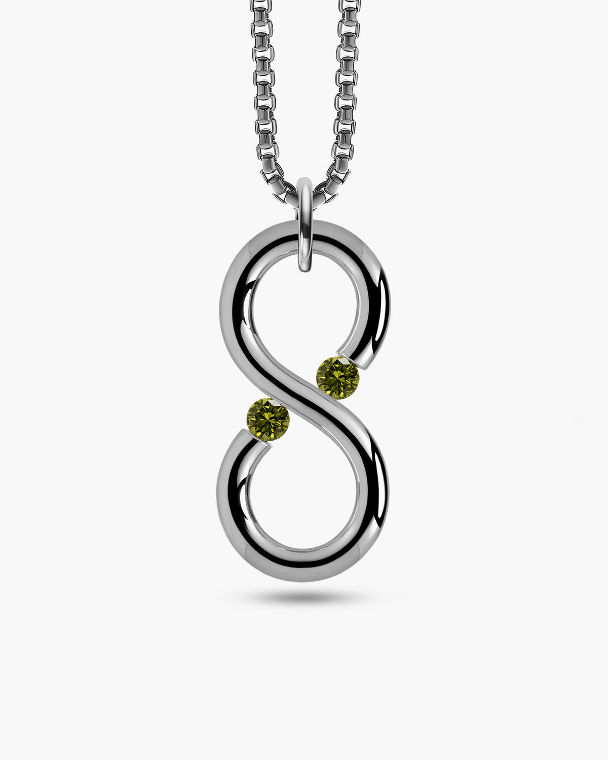 taormina-infinity-pendant-stainless-steel-chain-tension-set-peridot