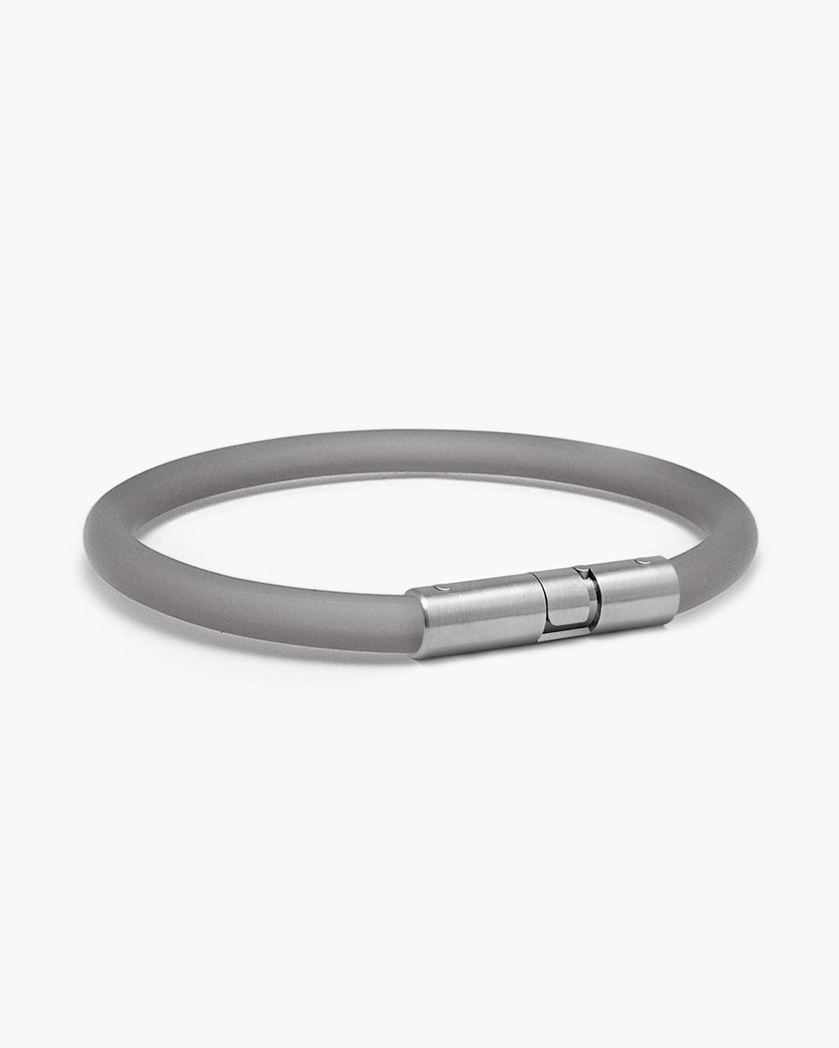 taormina-lauda-gray-rubber-bracelet-twist-bayonet-clasp-5mm