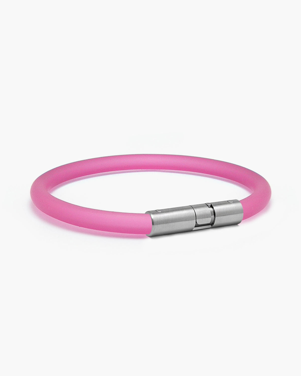taormina-lauda-pink-rubber-bracelet-twist-bayonet-clasp-5mm