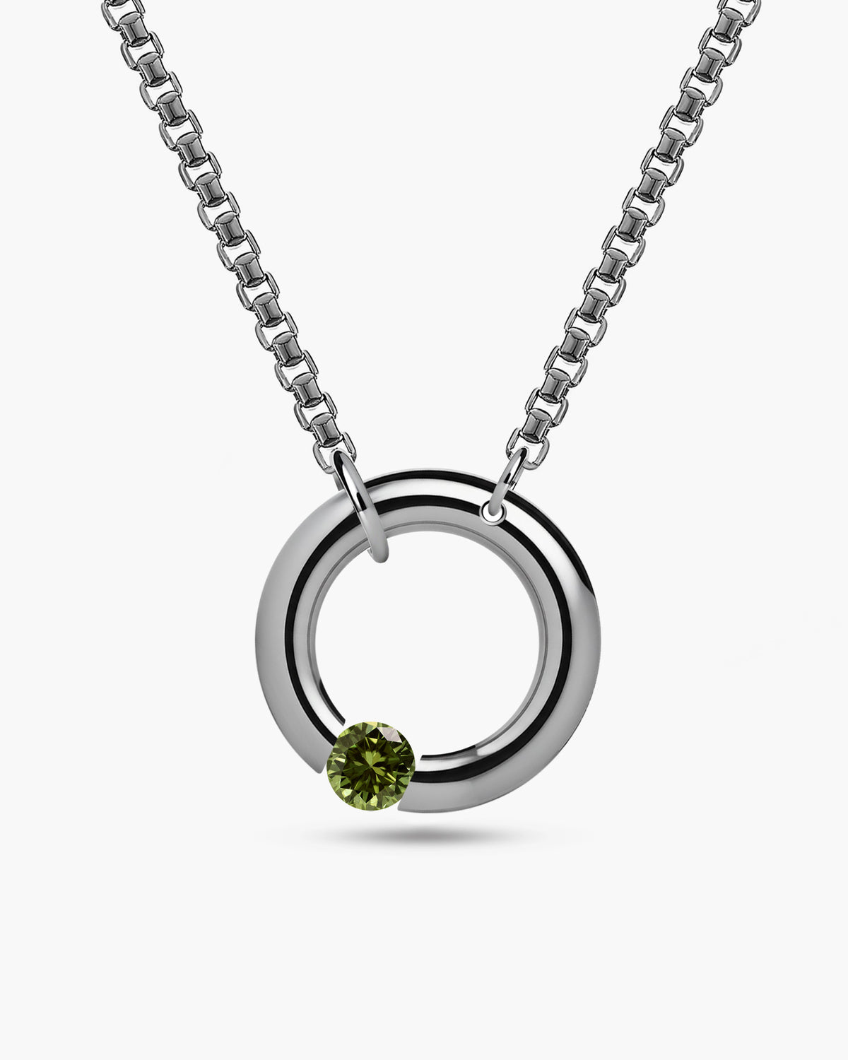 taormina-luna-necklace-stainless-steel-chain-off-center-tension-set-peridot