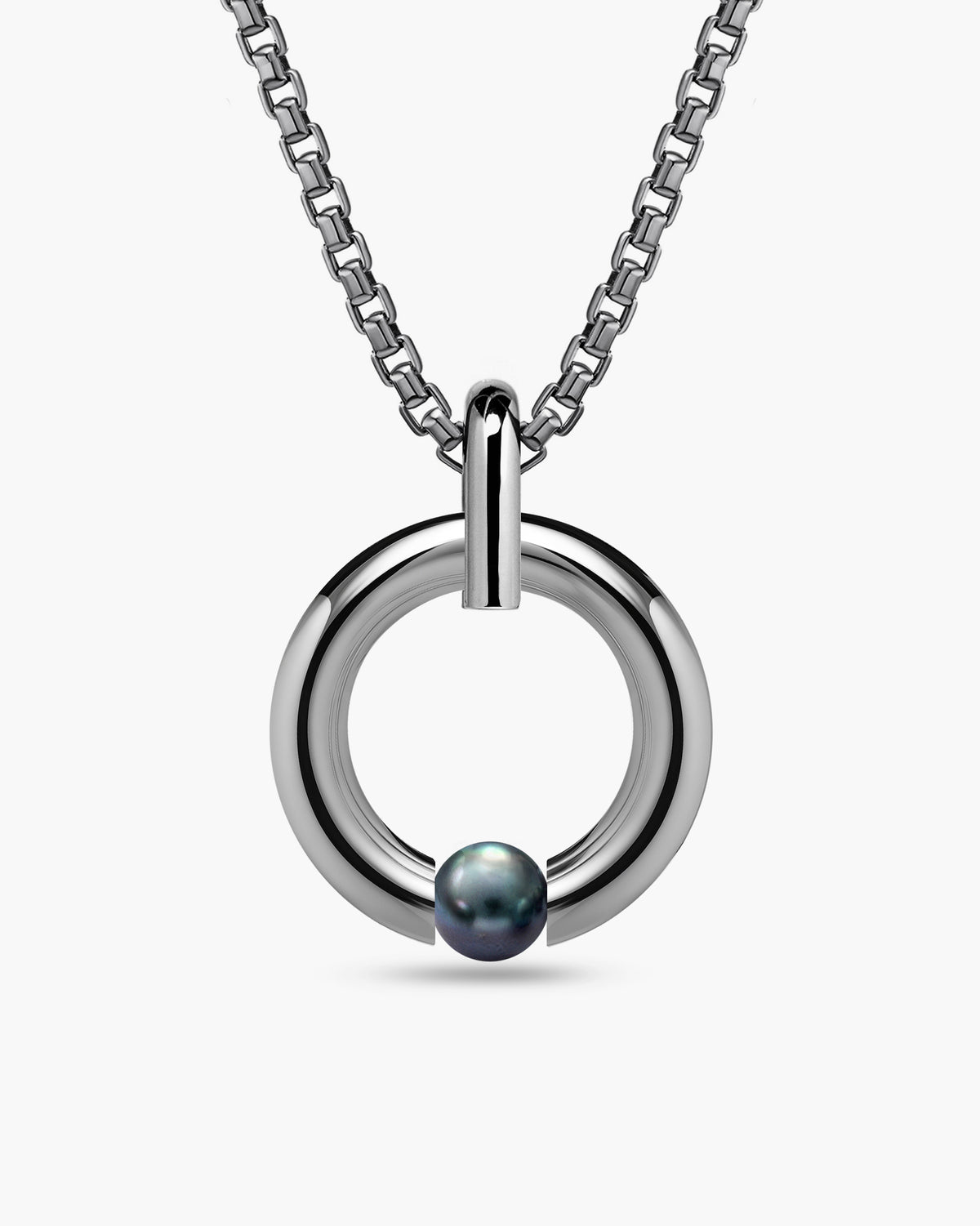 taormina-luna-round-pendant-stainless-steel-chain-tension-set-black-pearl-front