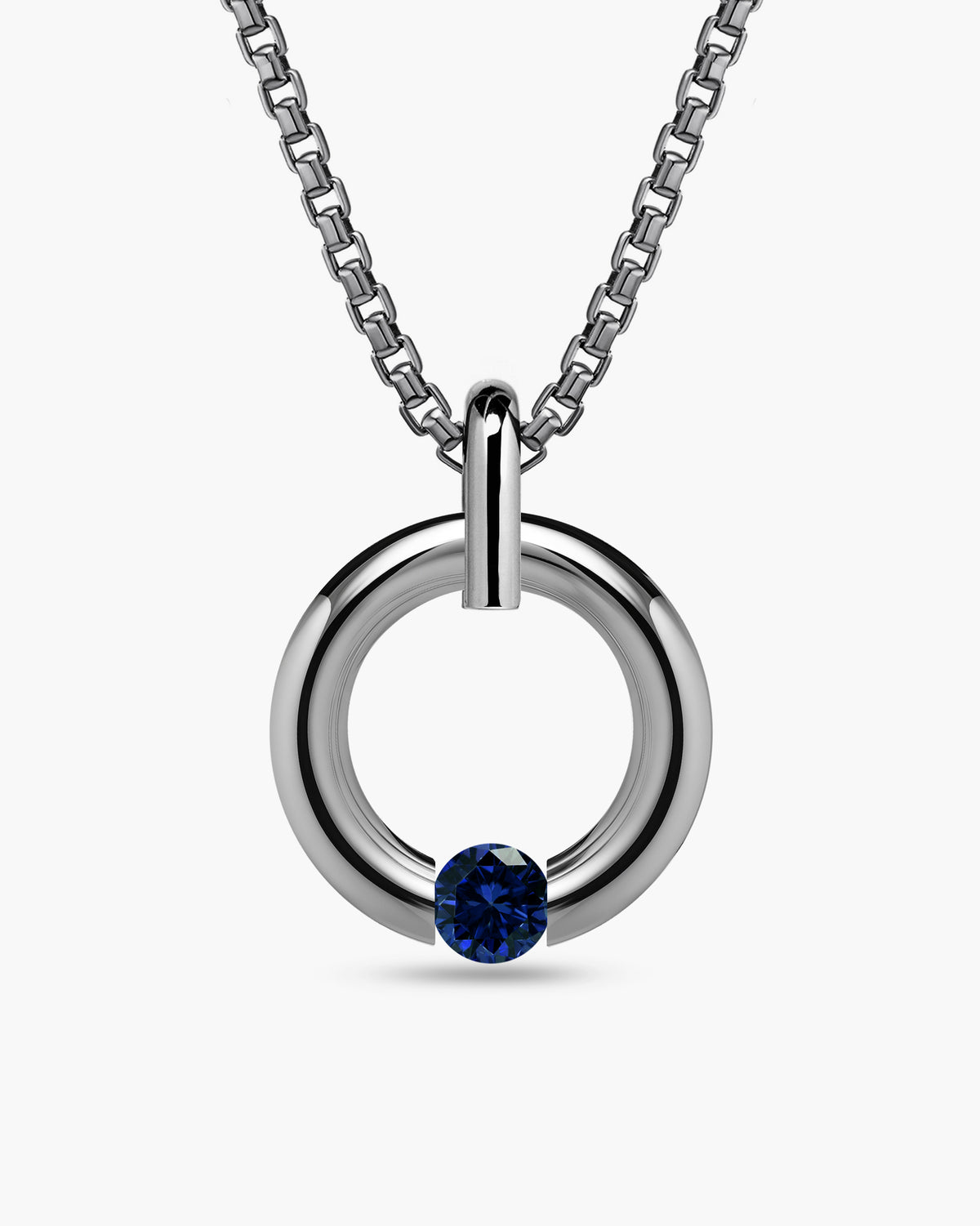 taormina-luna-round-pendant-stainless-steel-chain-tension-set-blue-sapphire-front