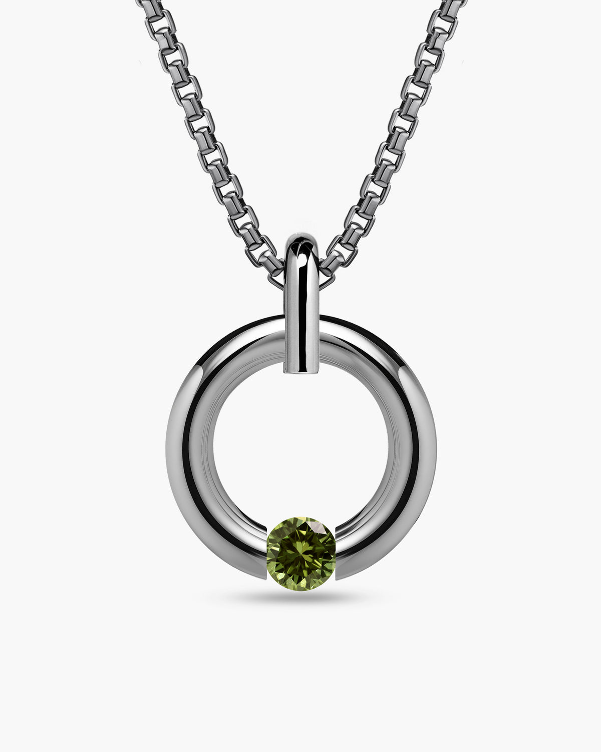 taormina-luna-round-pendant-stainless-steel-chain-tension-set-peridot-front