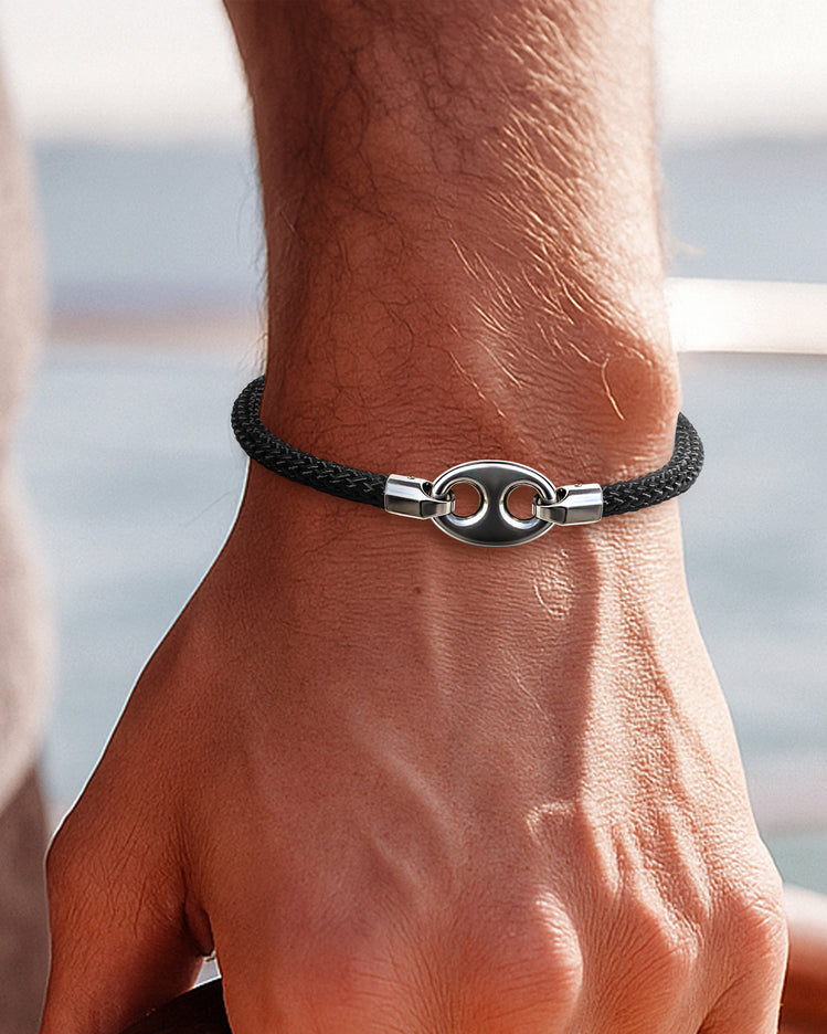 taormina-nautical-cord-bracelet-anchor-link-station-stainless-steel-black-4mm-model-zoom