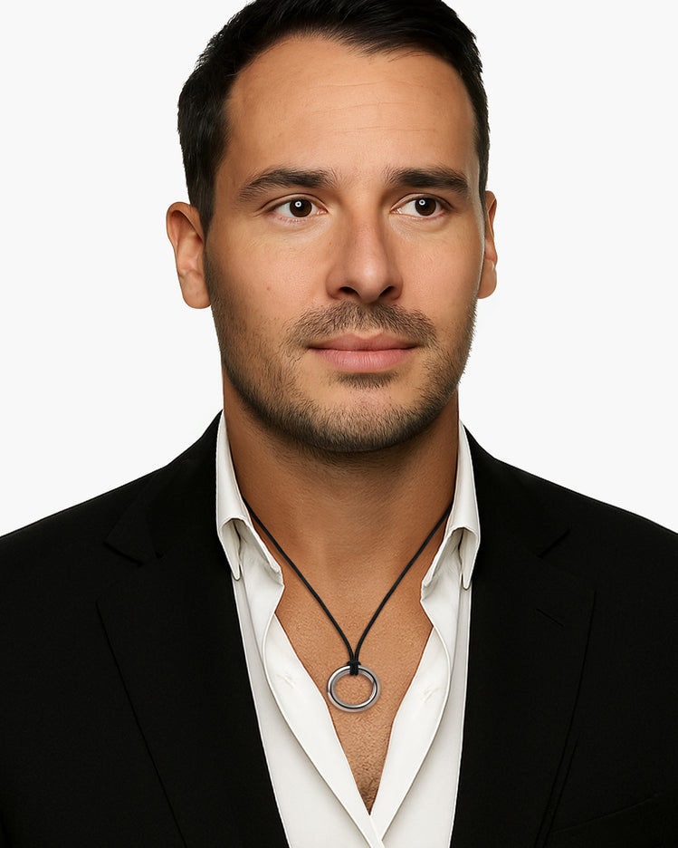 taormina-oval-pendant-cord-stainless-steel-polished-male-model