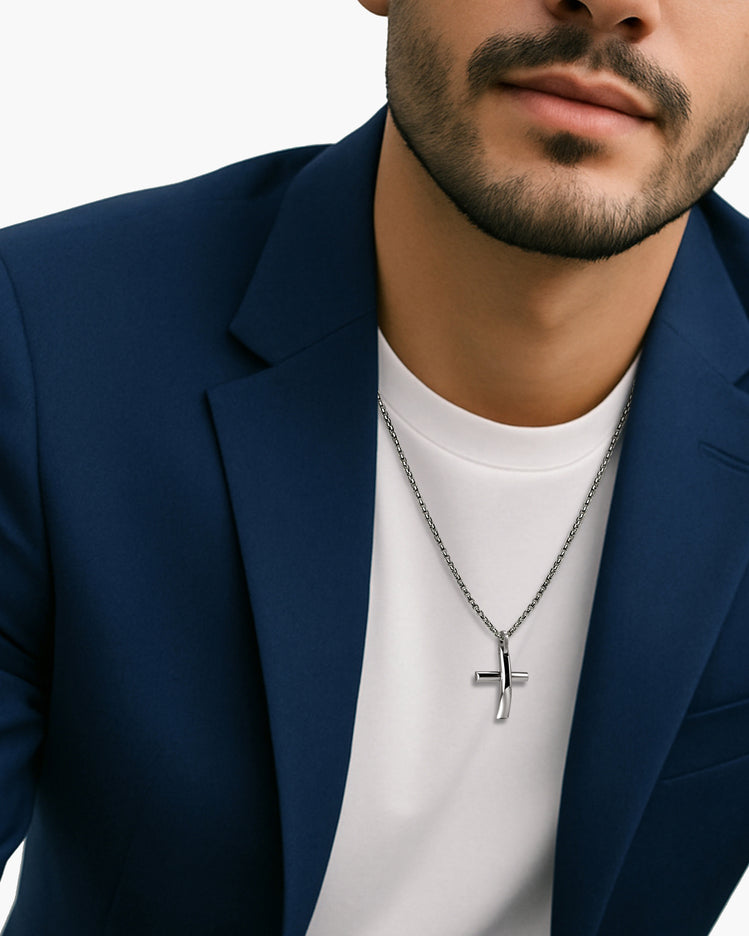 Overlap Cross Pendant