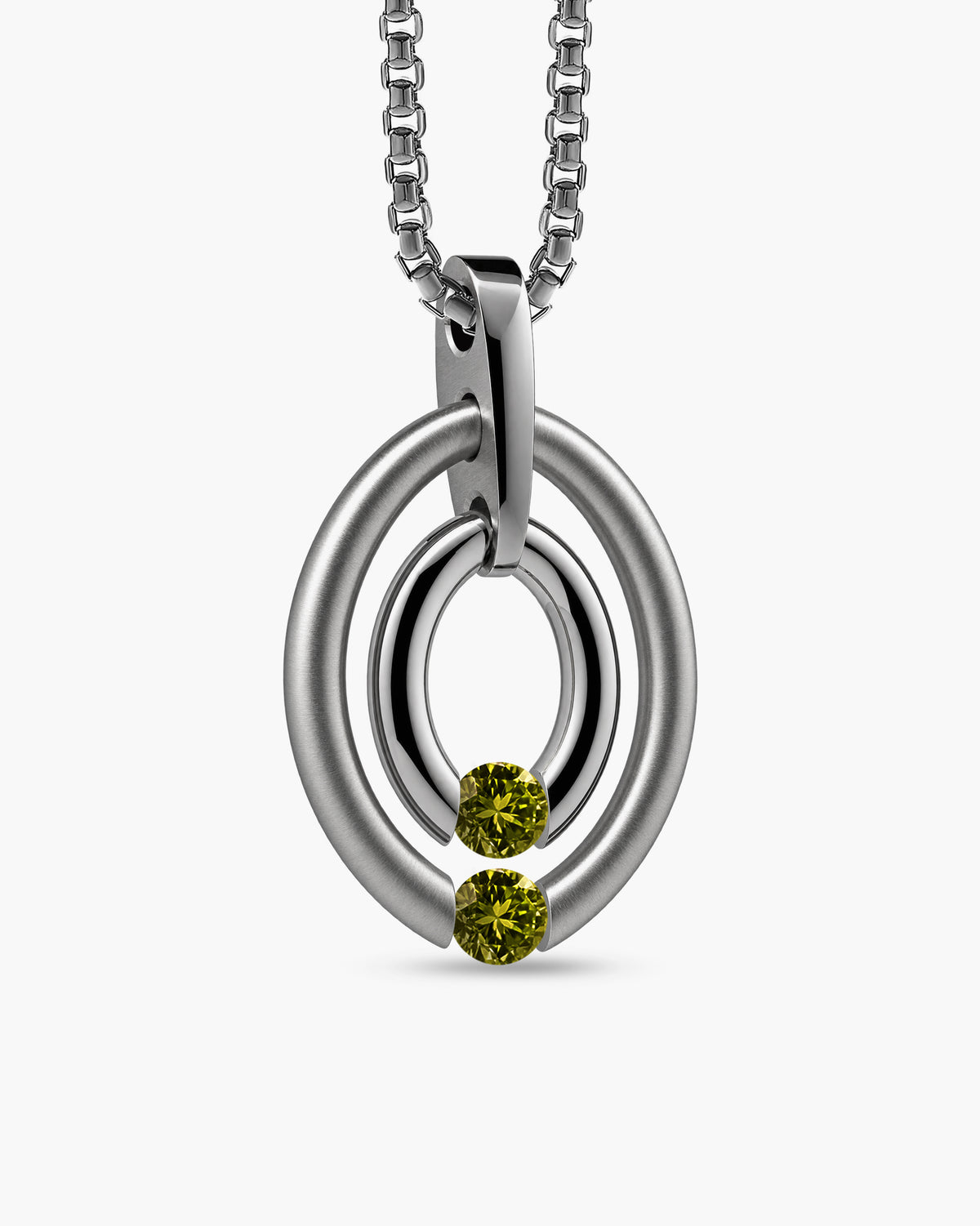 taormina-ovum-double-oval-pendant-stainless-steel-chain-tension-set-peridot