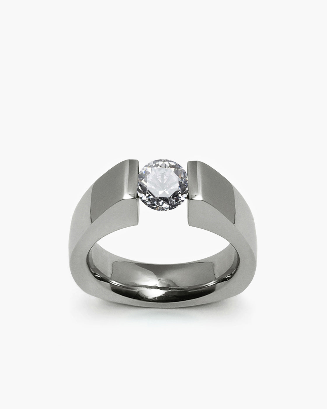 Pyramid Tension Set Ring