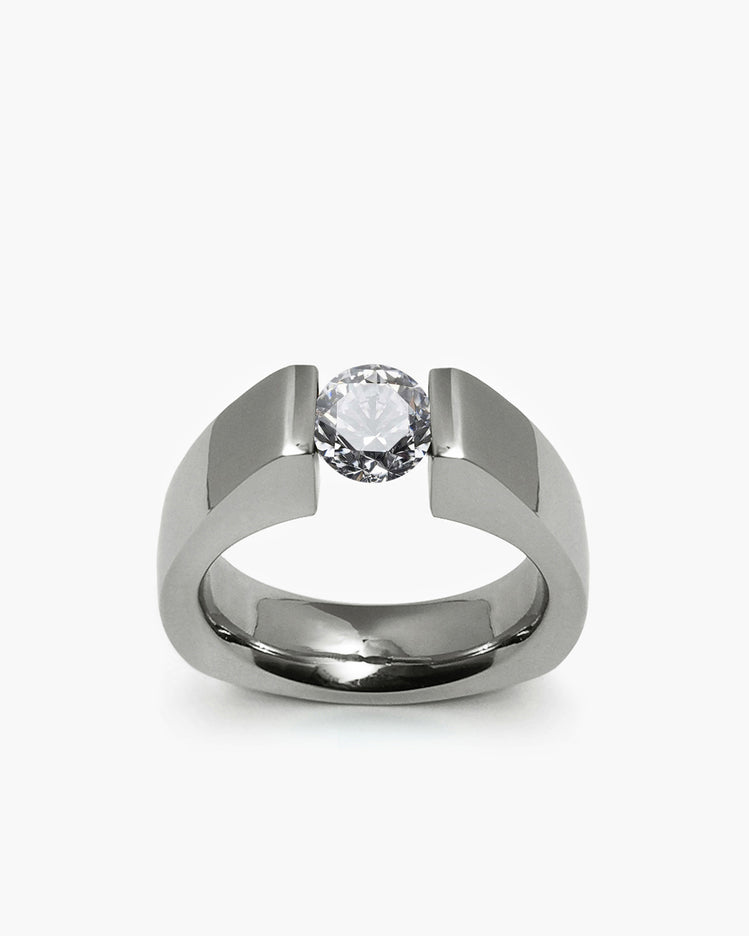 Pyramid Tension Set Ring