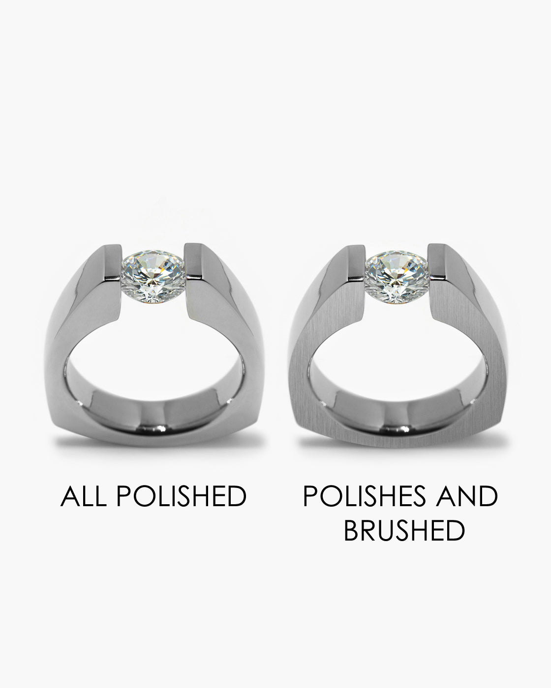 Pyramid Tension Set Ring