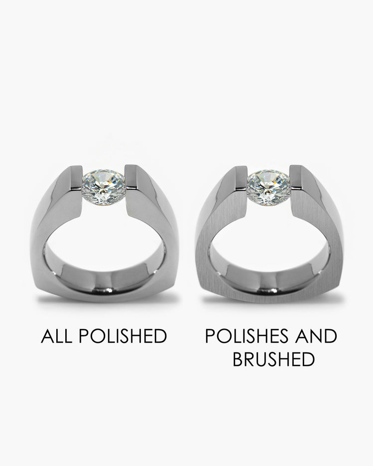 Pyramid Tension Set Ring