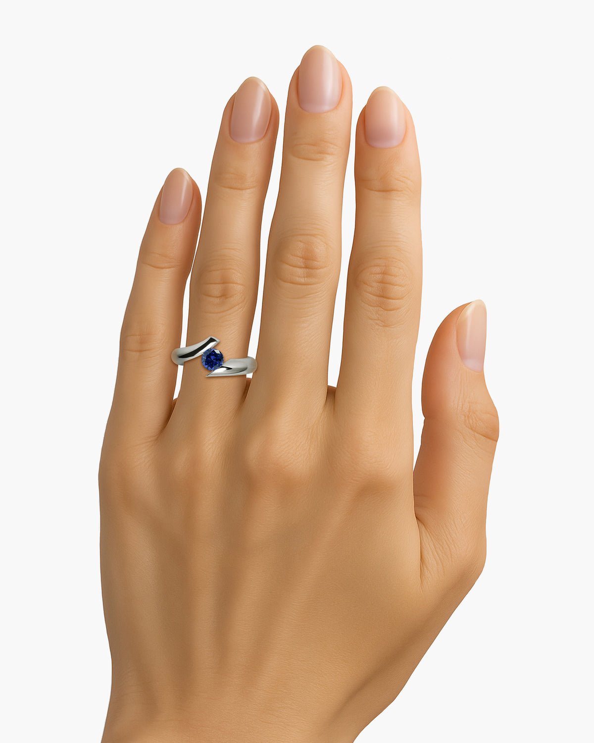 taormina-sinuoso-tension-set-ring-blue-sapphire-model-hand