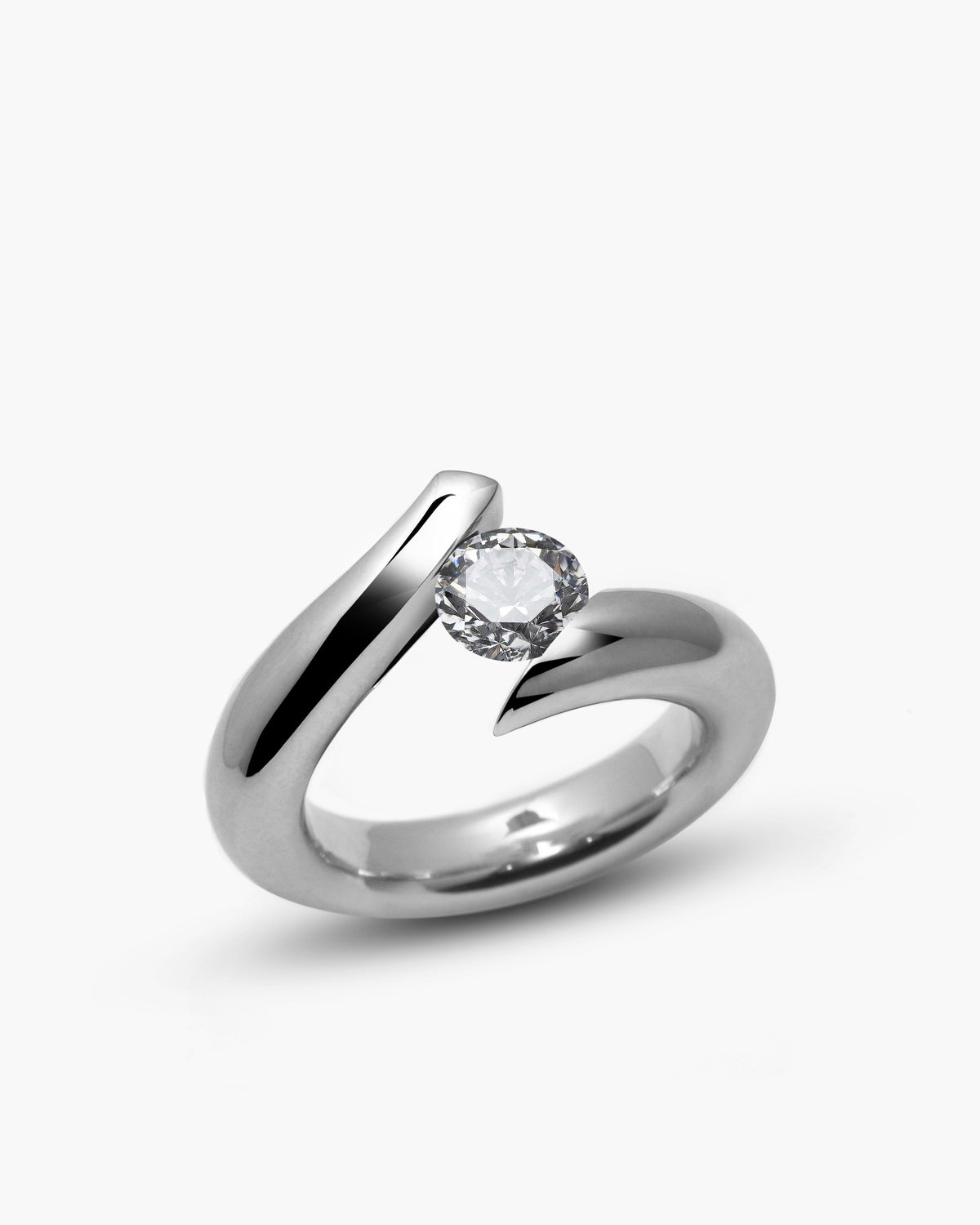 Sinuoso Tension Set Ring