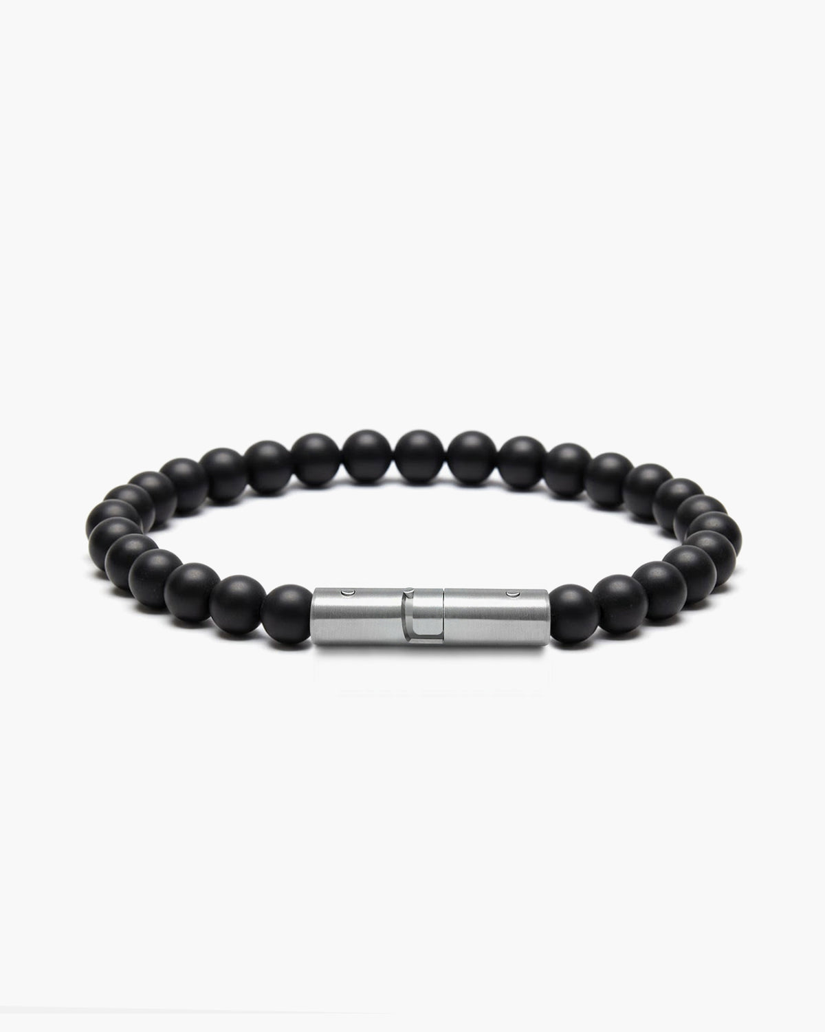 taormina-spiritual-beads-bracelet-stainless-steel-bayonet-clasp-obsidian-6mm-front