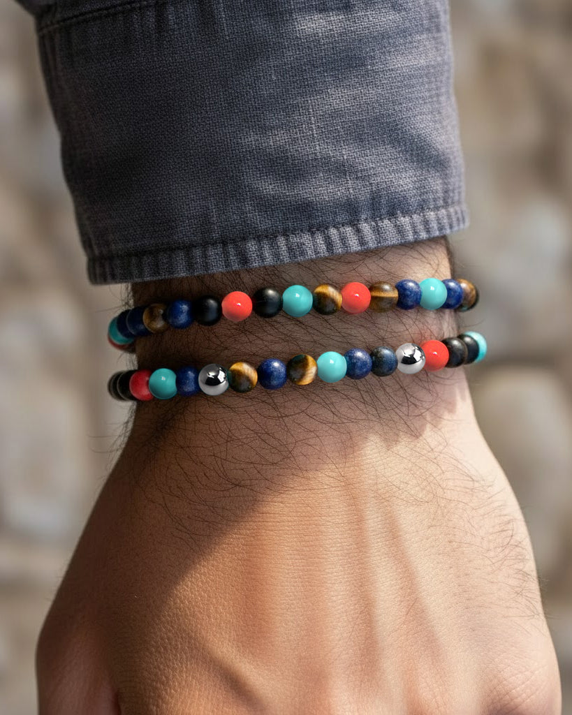 taormina-spiritual-multi-color-gemstone-beads-bracelet-stainless-steel-double-wrap-6mm-model