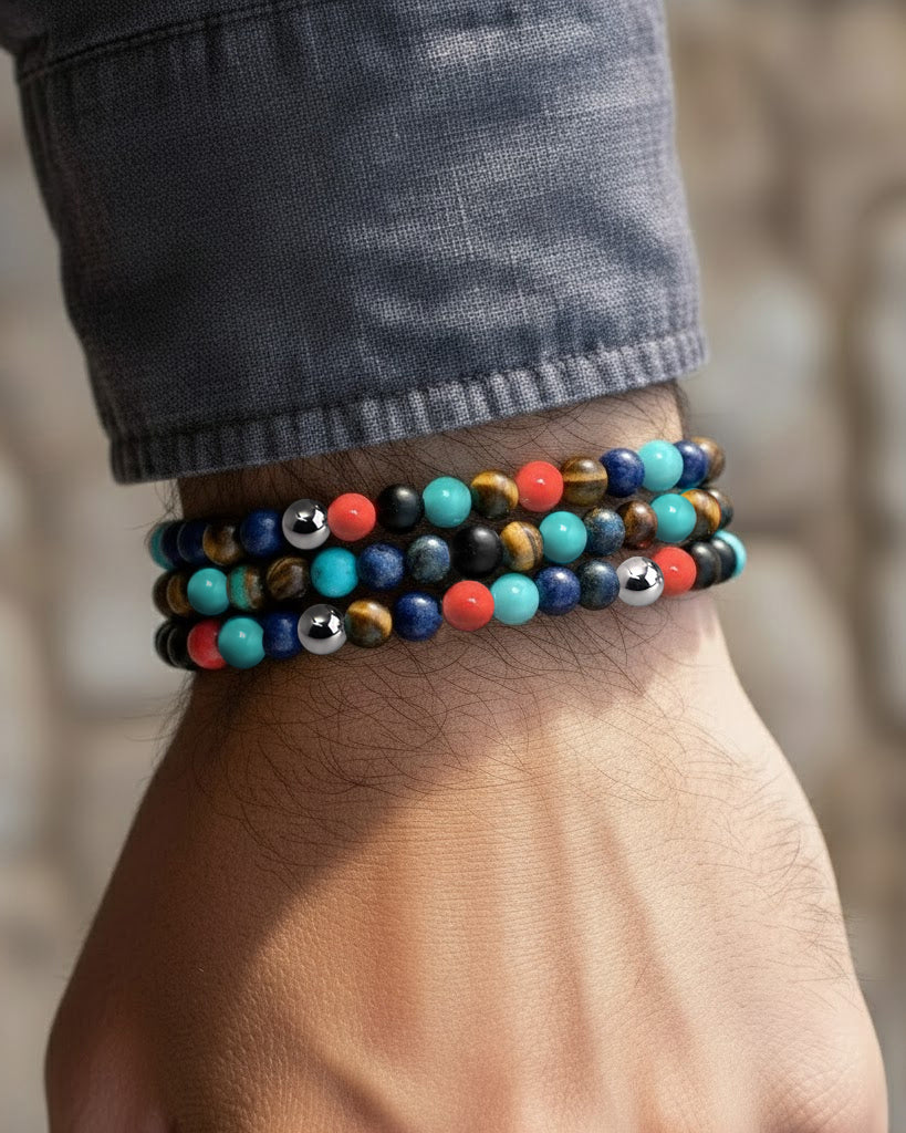 taormina-spiritual-multi-color-gemstone-beads-bracelet-stainless-steel-triple-wrap-6mm-model
