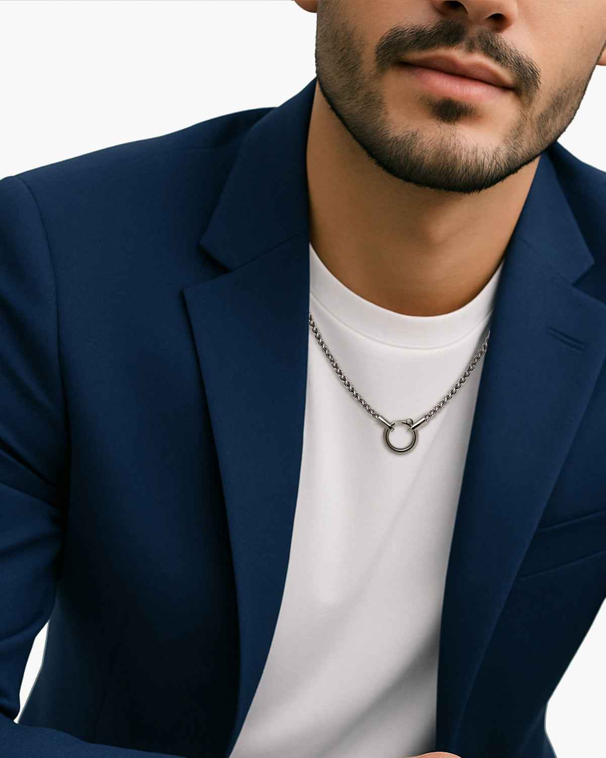 Ring Clasp Wheat Chain Necklace