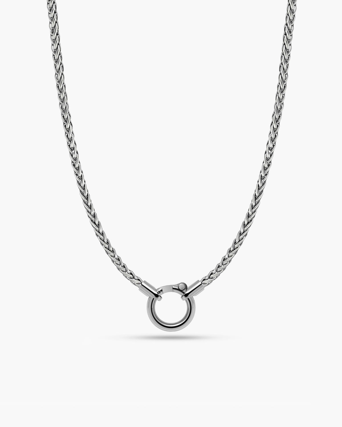 Ring Clasp Wheat Chain Necklace